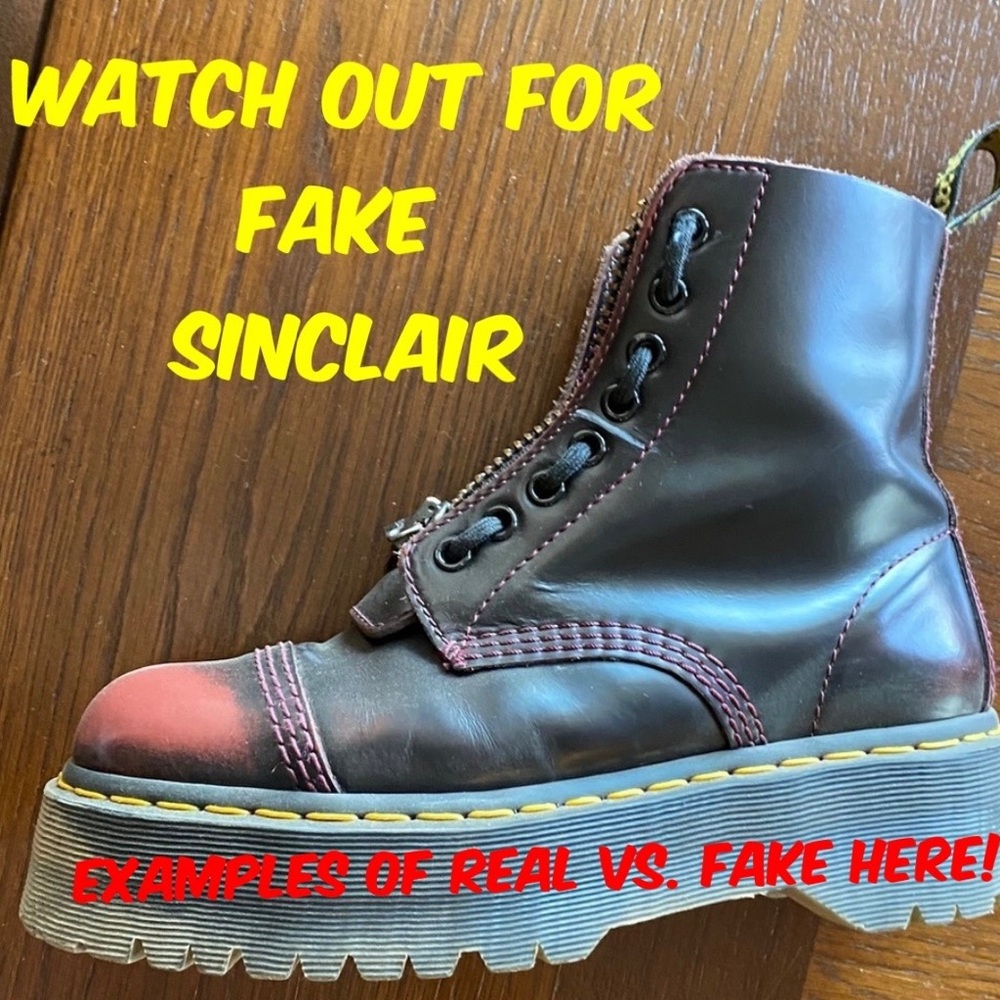 Dr Martens Sinclair REAL vs FAKE examples